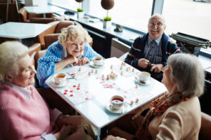 elderly parents socialize